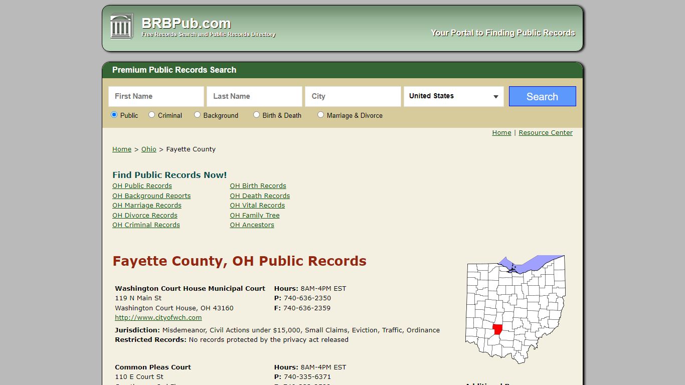 Fayette County Public Records | Search Ohio Government ...